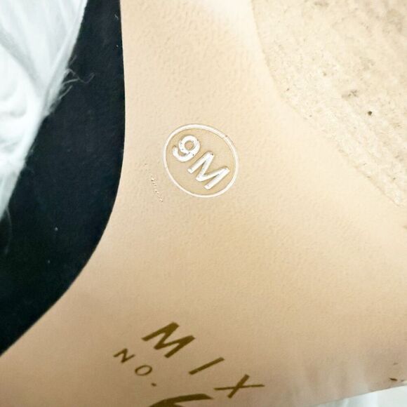 MIX NO. 6 | Black Ommi 3.5" Block Heel Heels Pump Pumps Microsuede | Size 9 - Picture 8 of 11